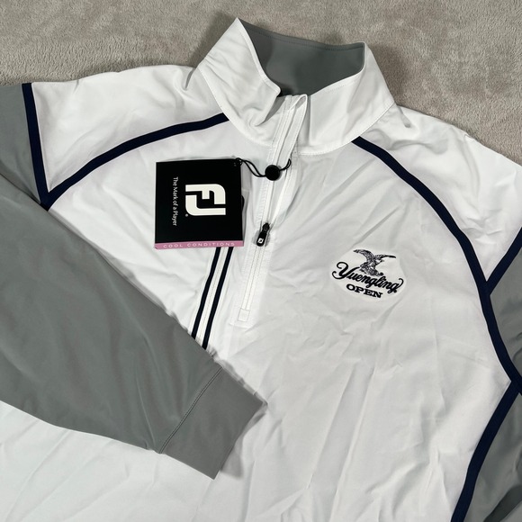 FootJoy Other - FootJoy Yuengling Open Golf Pullover Men's Large White Gray 1/4 Zip Jacket NWT